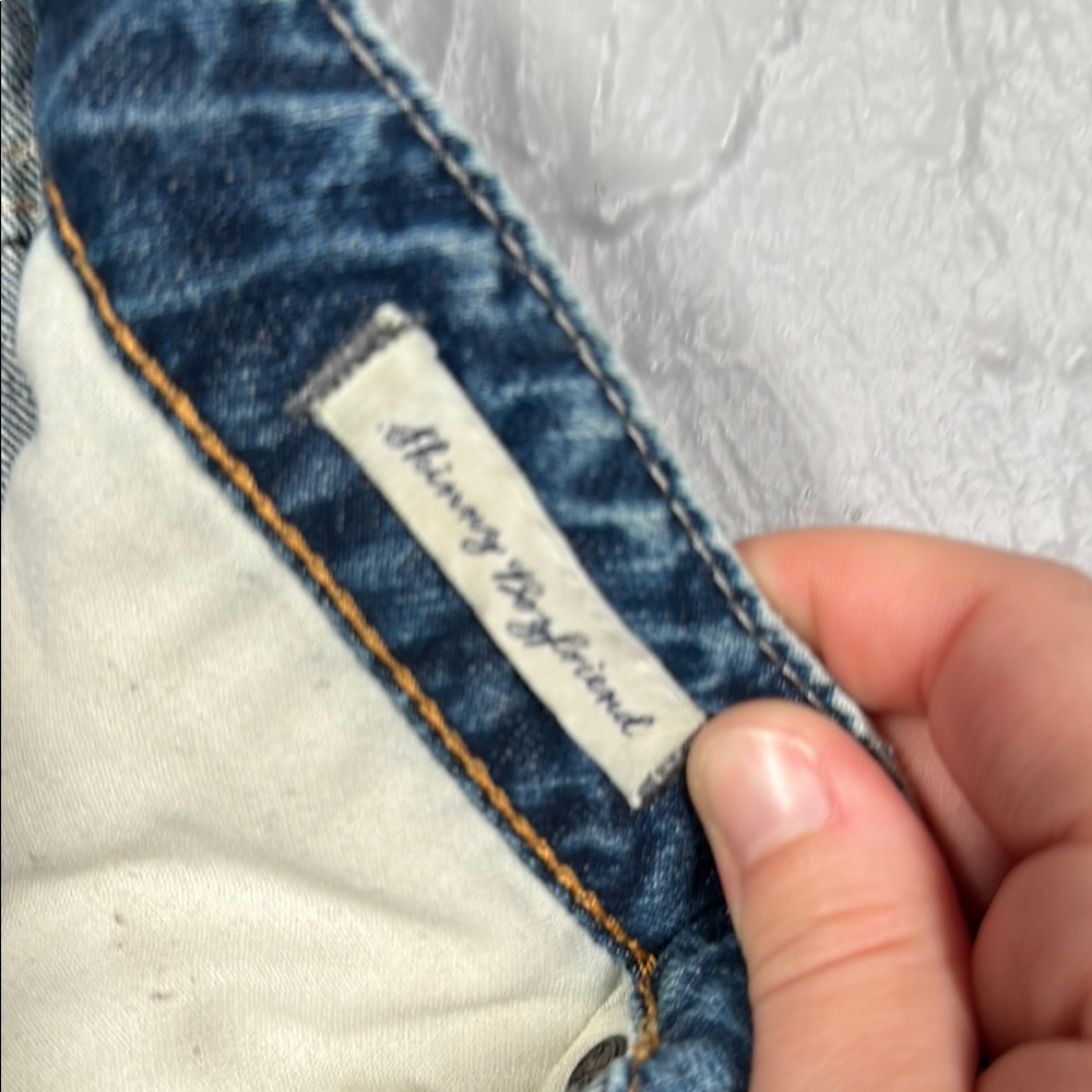 Denim & Supply Ralph Lauren Distressed Skinny Boyfriend Blue Jeans Size 26 - Picture 7 of 12